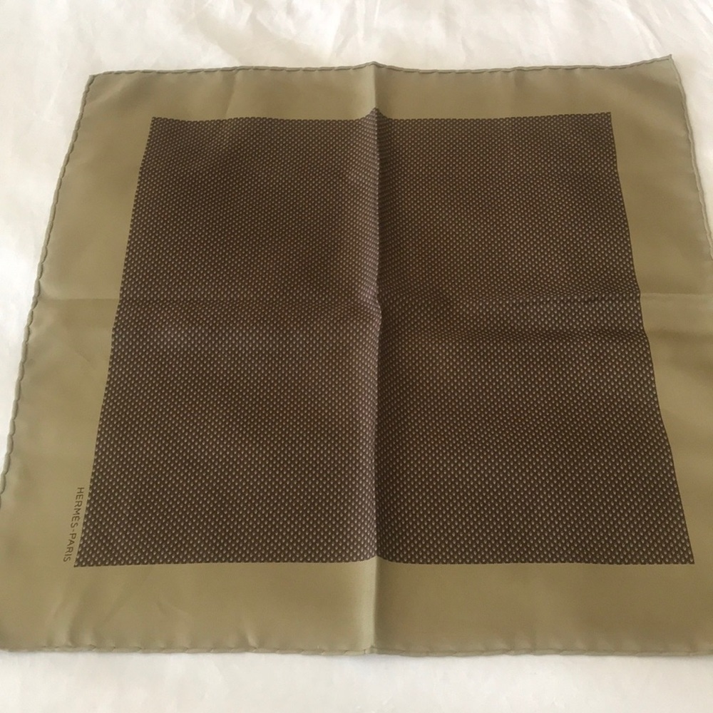 Mens Hermes silk pocket square